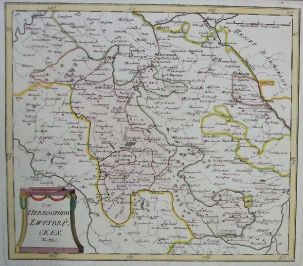 Ein altes Kartenbild des Königreichs Sachsen, Deutschland, mit der durchfließenden Rhine River, in einem Foto-Rahmen angezeigt.