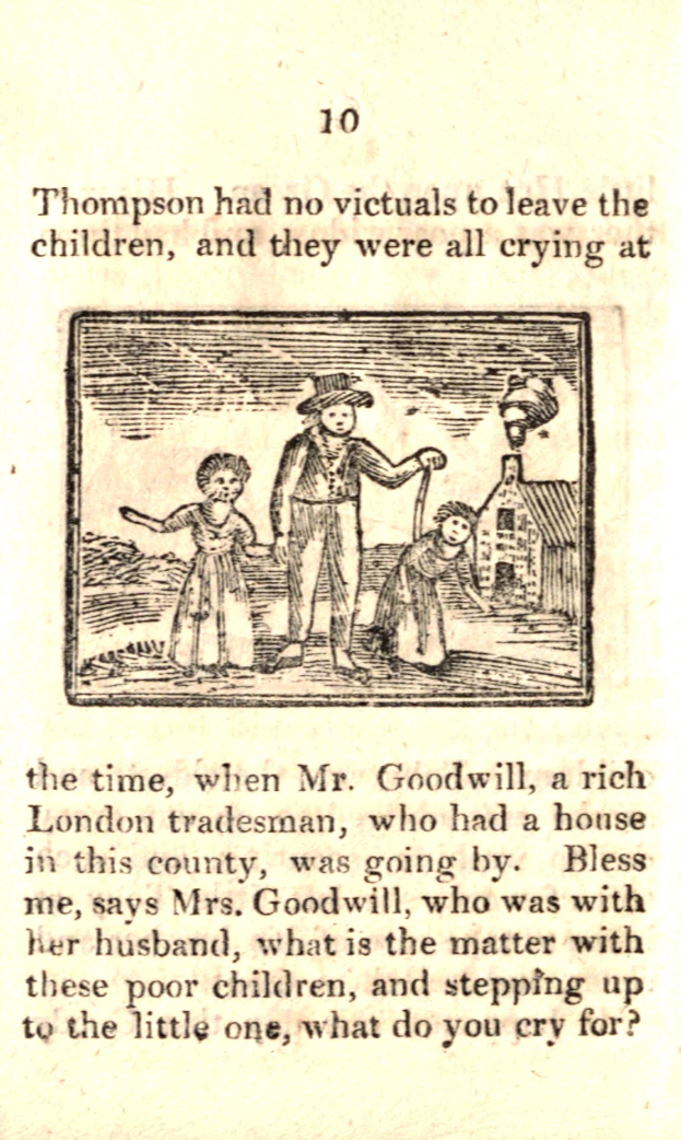 Ein Blatt Papier mit einer Zeichnung eines besorgten Mannes, der zwei weinende Kinder hält, begleitet von handgeschriebenem Text, der ihren emotionalen Zustand beschreibt.