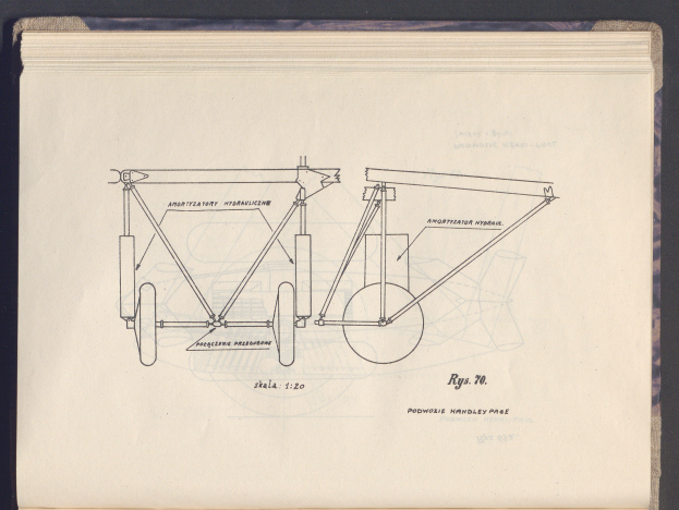 Ein Buchumschlag mit einem detaillierten technischen Zeichnung eines Fahrzeugs, einschließlich seiner Räder, Aufhängung und anderer Komponenten, mit begleitendem Text für weitere Informationen.