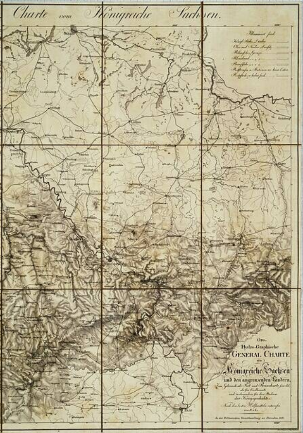 Alte Karte des britischen Empire aus dem 19. Jahrhundert mit einer detaillierten Karte des Königreichs Sachsen-Anhalt auf altem Papier gedruckt.