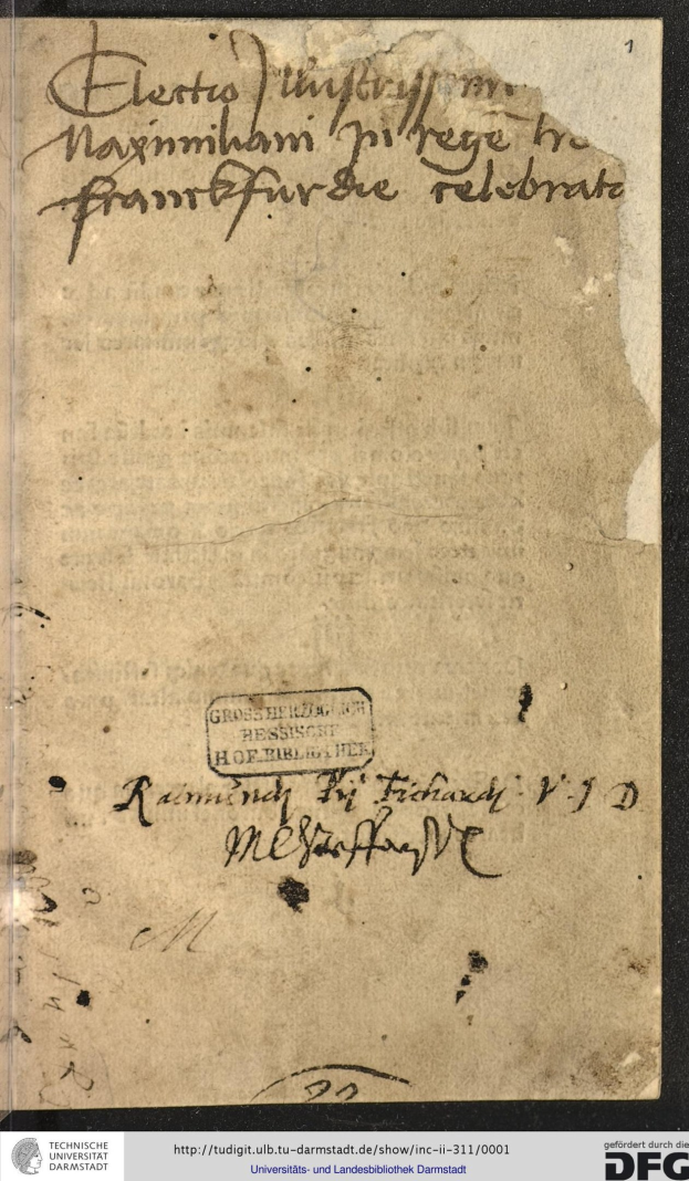 Altes Schreiben der deutschen Regierung an den Präsidenten der Vereinigten Staaten mit handgeschriebener Text und sichtbaren Wasserzeichen auf vergilbtem Papier.