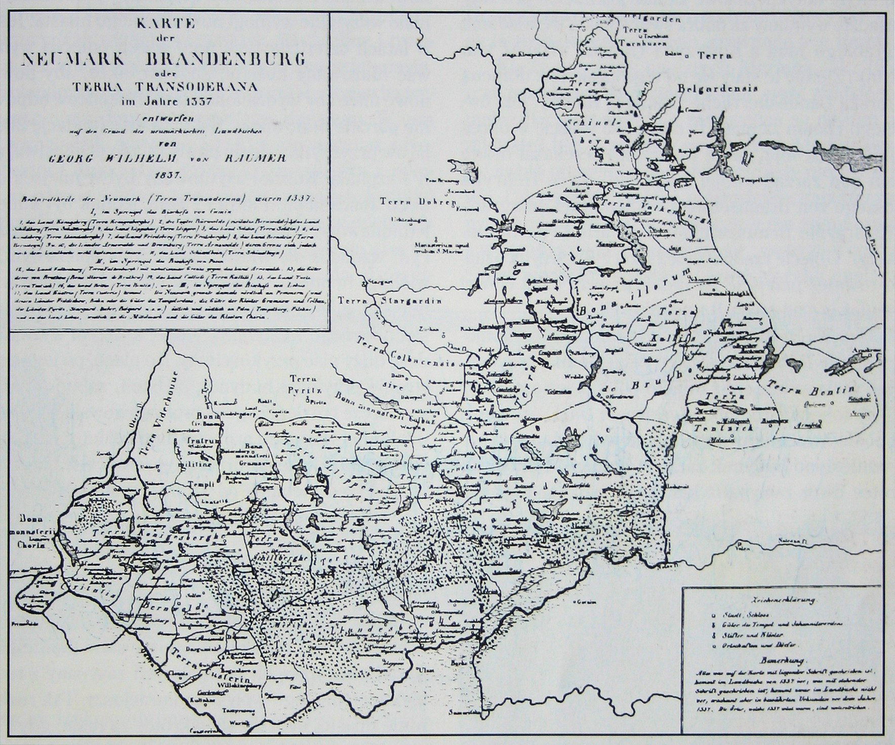 Ein Plakat mit einer Karte der Niederlande mit hervorgehobenen deutschen Provinzen, dicht beschriftet.