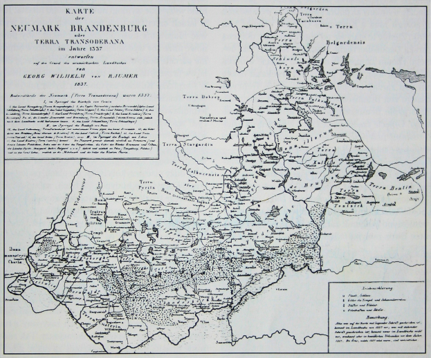 Ein Plakat mit einer Karte der Niederlande mit hervorgehobenen deutschen Provinzen, dicht beschriftet.