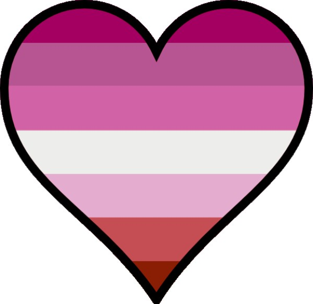 Ein pinkes Herz mit horizontalen Streifen in Pink, Weiß und Rot, das die transgender-Flagge repräsentiert und die Unterstützung der gleichgeschlechtlichen Ehe symbolisiert.