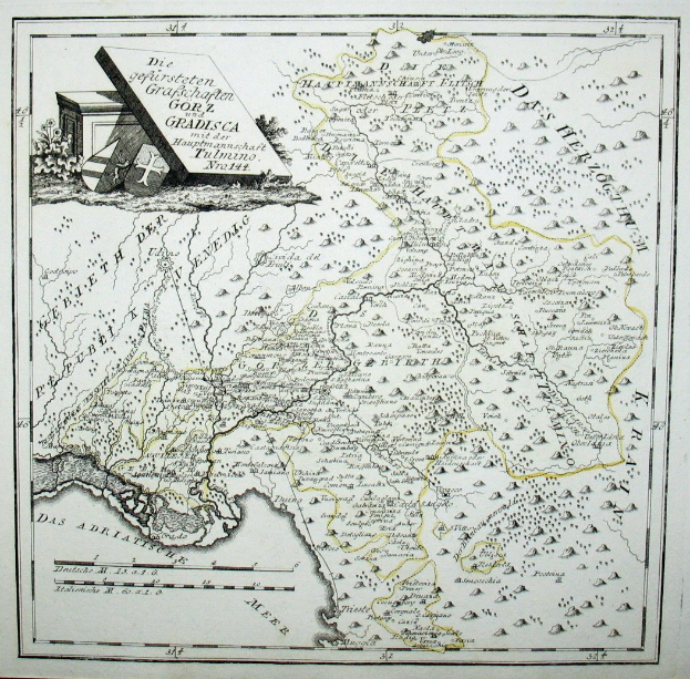 Alte Deutschlandkarte mit einem Haus in der Mitte, gerahmt in einem Fotoраhmen, zeigt Stra├čen, St├Ądte und geografische Merkmale.